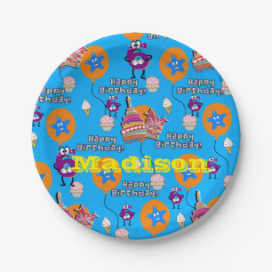 Paper Plates, Happy 6th Birthday #6 Balloons Plates