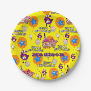 Paper Plates, Happy 6th Birthday #6 Balloons Plates