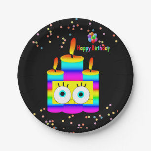 Paper Plates, Happy Birthday Candles Plates