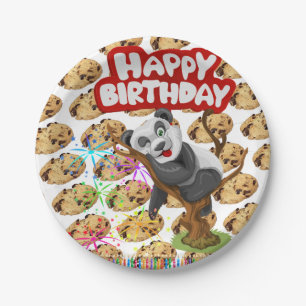 Paper Plates, Happy Birthday Chocolate Chip Cookie Plates