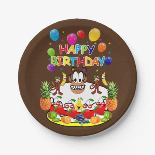 Paper Plates Happy Birthday Monkeys Paper Plates