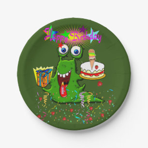 Paper Plates, Happy Birthday Monster Paper Plates