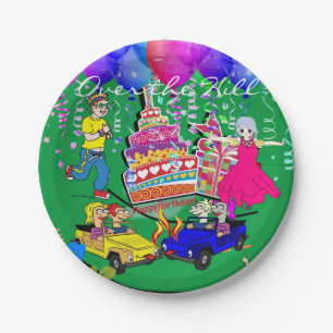 Paper Plates, Happy Birthday Over the Hill Paper Plates