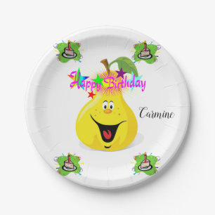 Paper Plates, Happy Birthday Pear Cake Plates