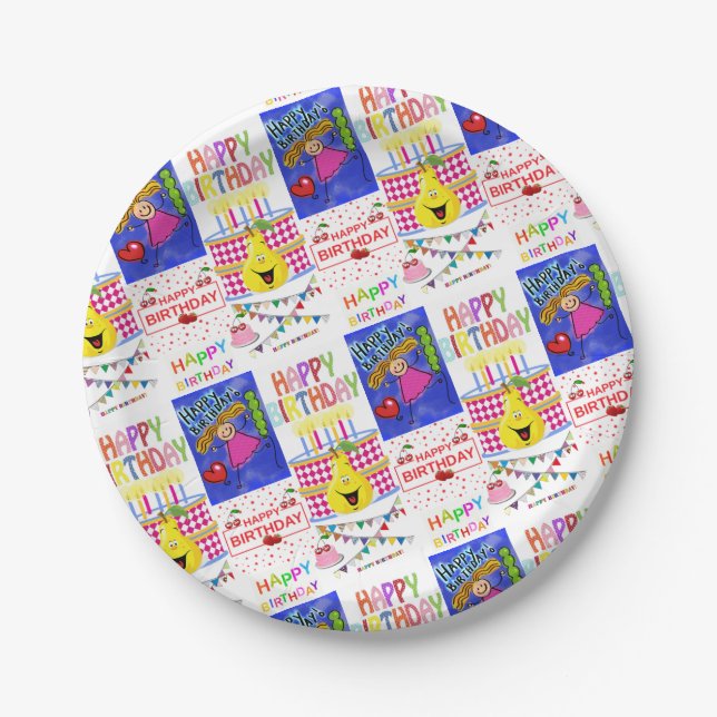 Paper Plates, Happy Birthday Plates (Front)