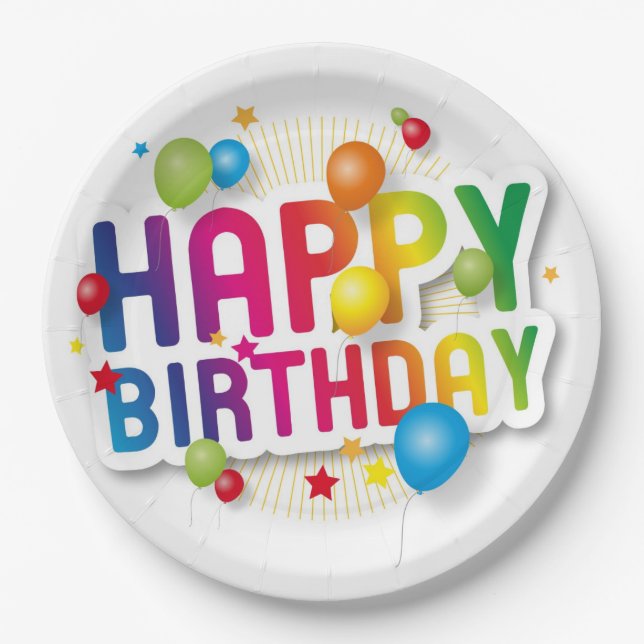 Paper Plates/Happy Birthday Plates (Front)