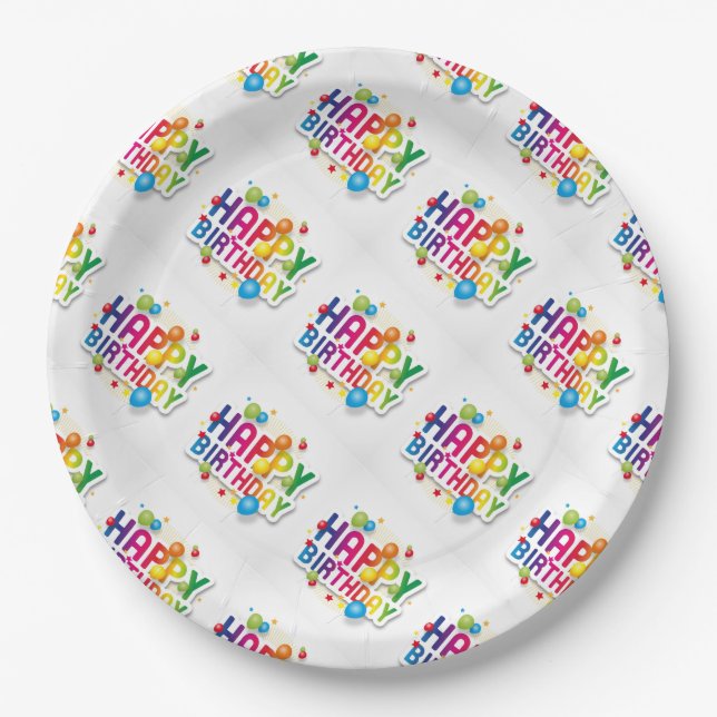 Paper Plates/Happy Birthday Plates (Front)
