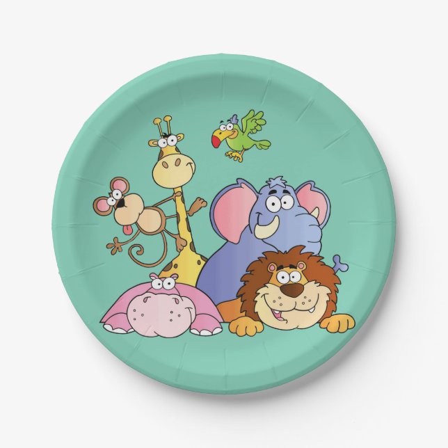 Paper Plates--Jungle Animals Paper Plates (Front)