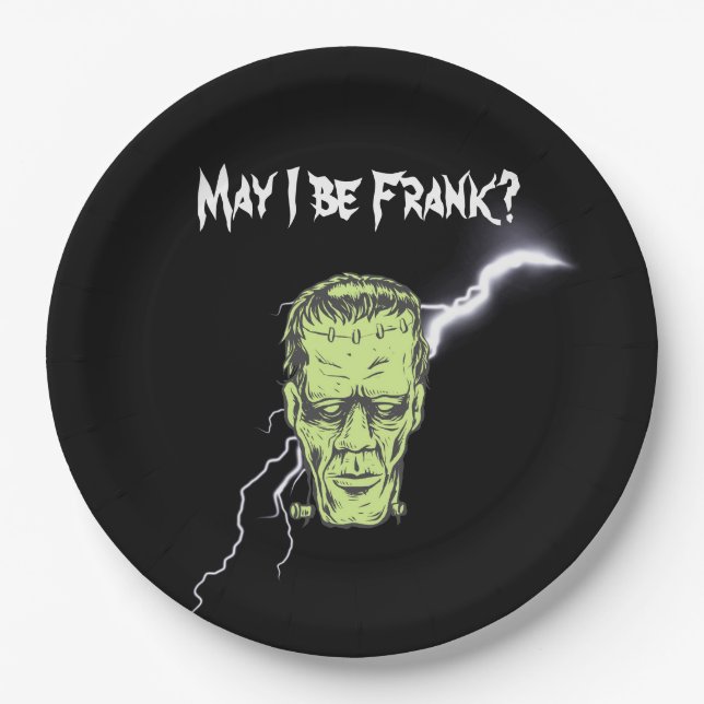 Paper Plates, May I Be Frank, Frankenstein Paper Plates (Front)