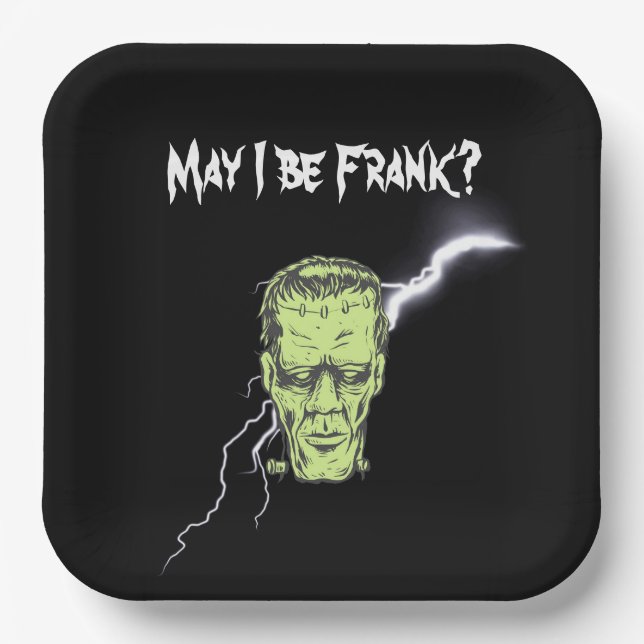 Paper Plates, May I Be Frank, Frankenstein Plates (Front)
