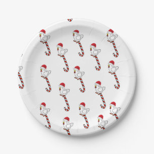 Paper Plates, Merry Christmas Snowman Chicks Plates