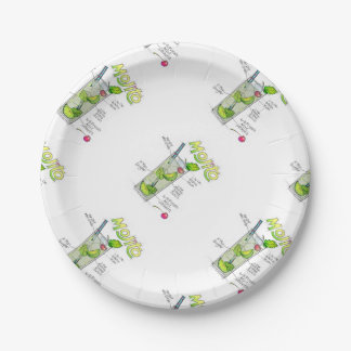 PAPER PLATES - MOJITO RECIPE COCKTAIL ART