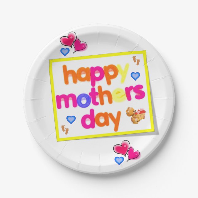 Paper plates Mother's Day (Front)