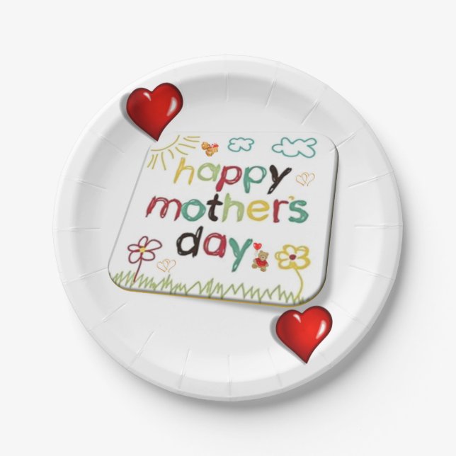 Paper plates Mother's Day (Front)