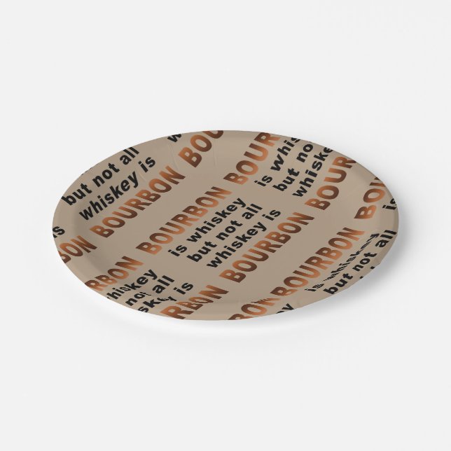 PAPER PLATES - Not All Whiskey Is BOURBON! (Angled)