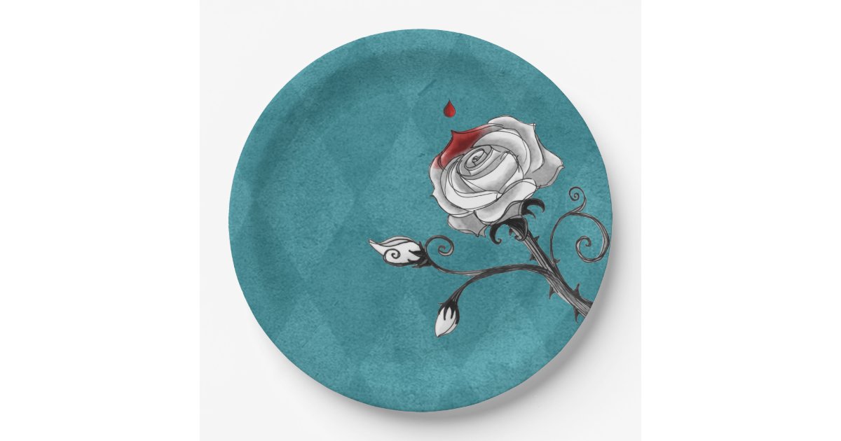 Paper Plates Painting The Roses Red Zazzle Com