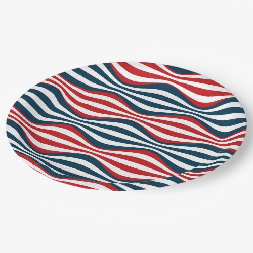 Paper Plates_Patriotic Stripes Paper Plates