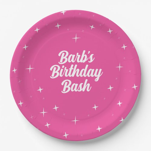 Paper Plates Pink Birthday for Girls Celebration Paper Plates