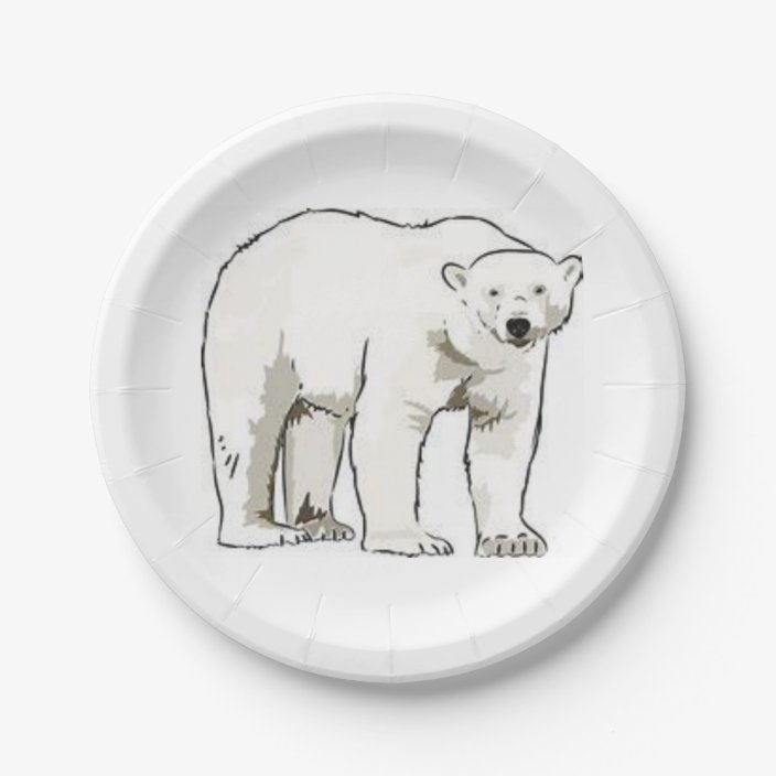 Paper plates Polar Bear | Zazzle.com