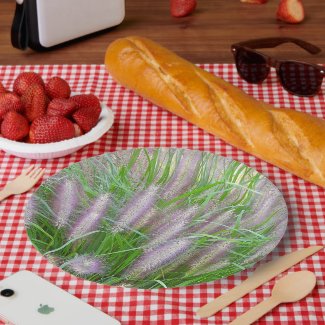PAPER PLATES / PURPLE FOUNTAIN GRASS/PHOTOG