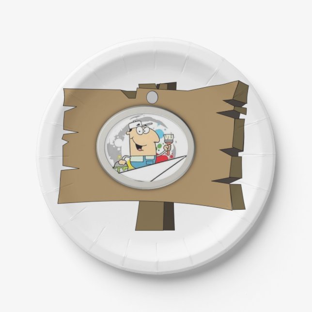 Paper Plates Sign Man (Front)