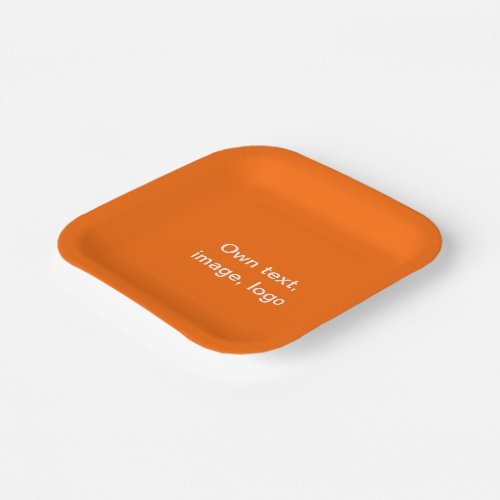 Paper Plates Square uni Orange