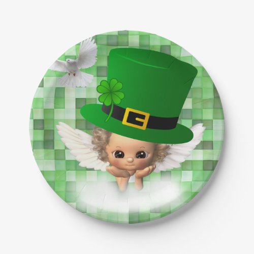 Paper plates St Patricks Day Angel