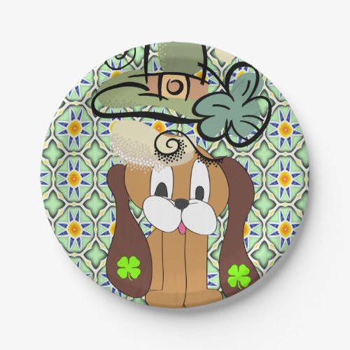 Paper plates St Patricks Day Dog