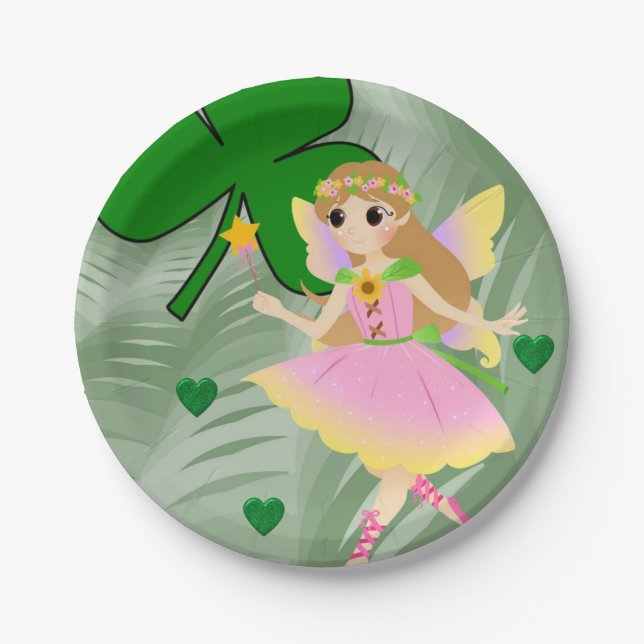 Paper plates St. Patrick's Day Fairy (Front)