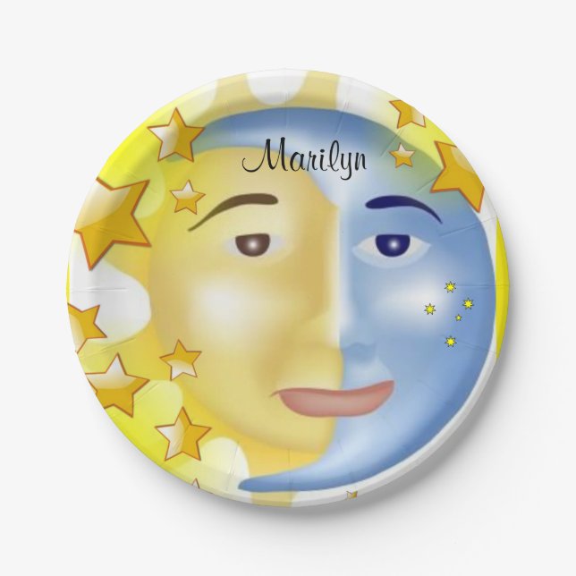 Paper Plates, Sun Moon Stars Plates (Front)