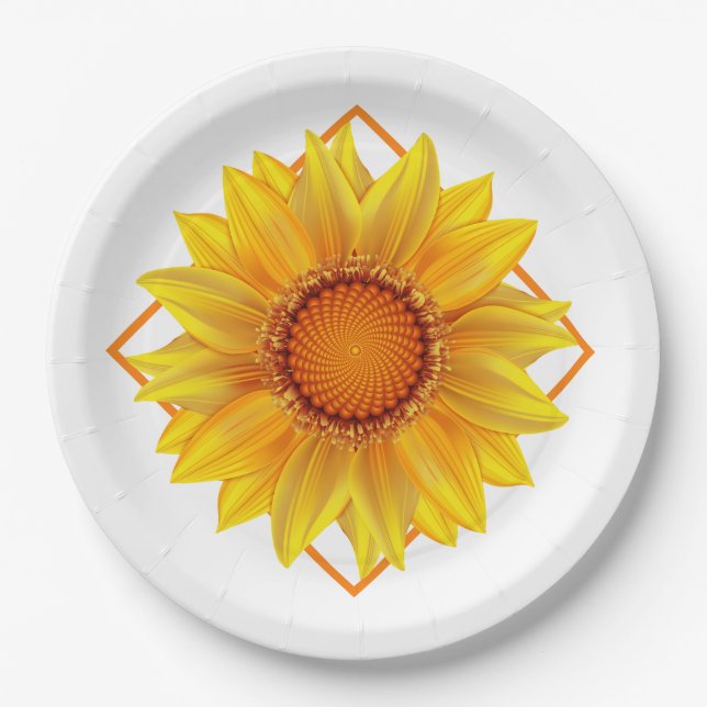 Paper Plates-Sunflower Paper Plates (Front)