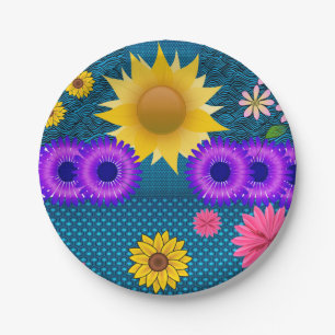 Paper plates Sunflowers