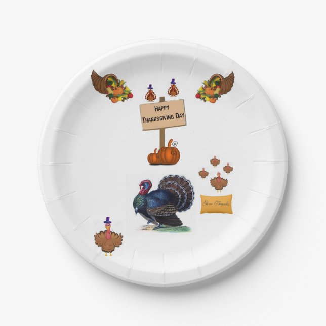 Paper plates Thanksgiving (Front)