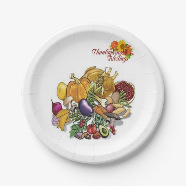 Paper plates Thanksgiving (Front)