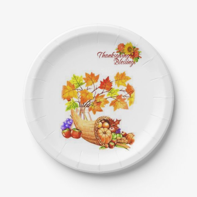 Paper plates Thanksgiving (Front)