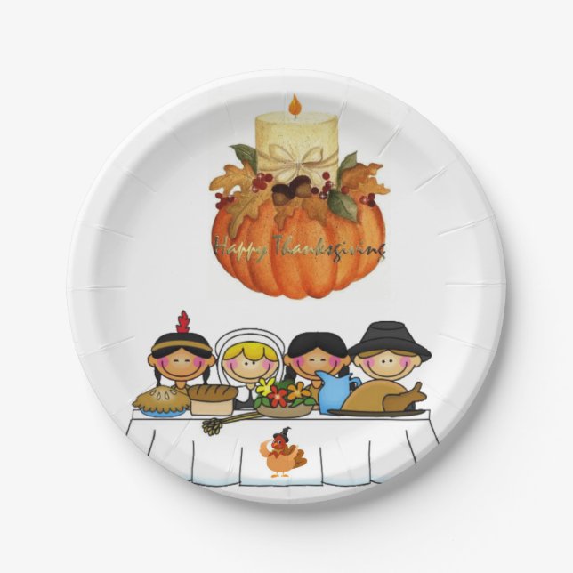 Paper plates Thanksgiving (Front)