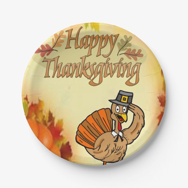 Paper plates Thanksgiving (Front)