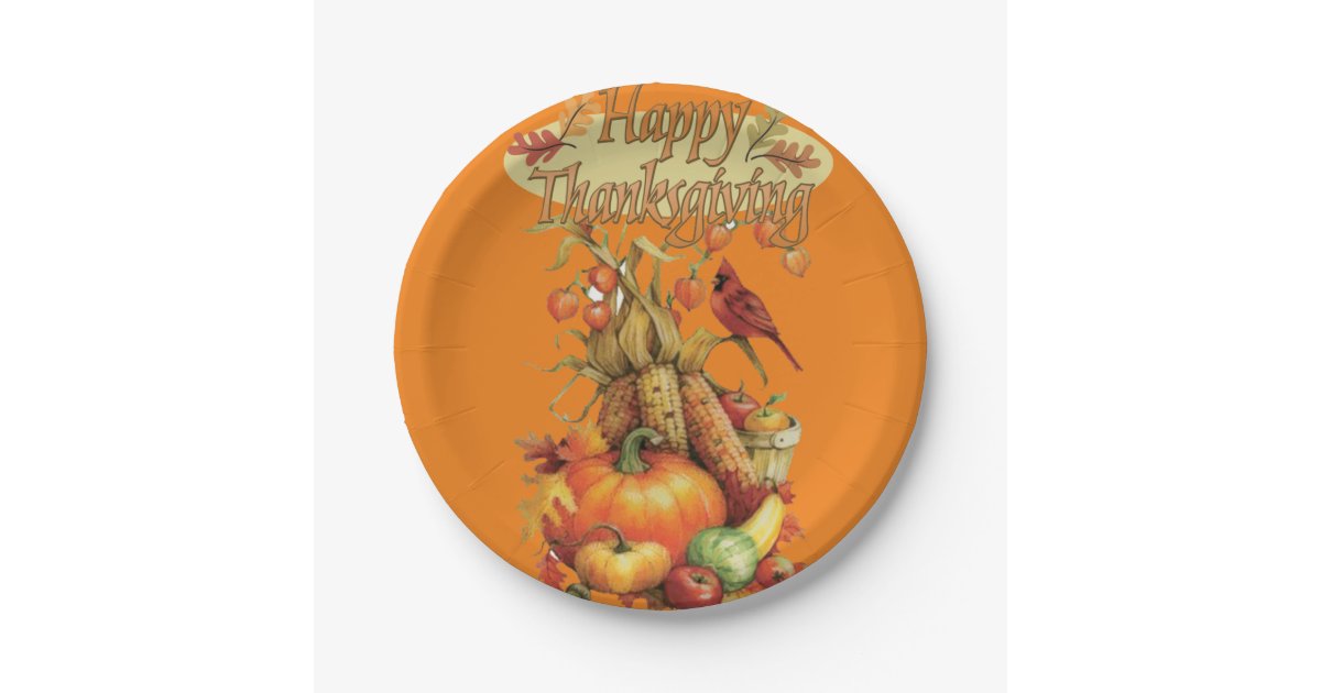 Paper plates Thanksgiving | Zazzle