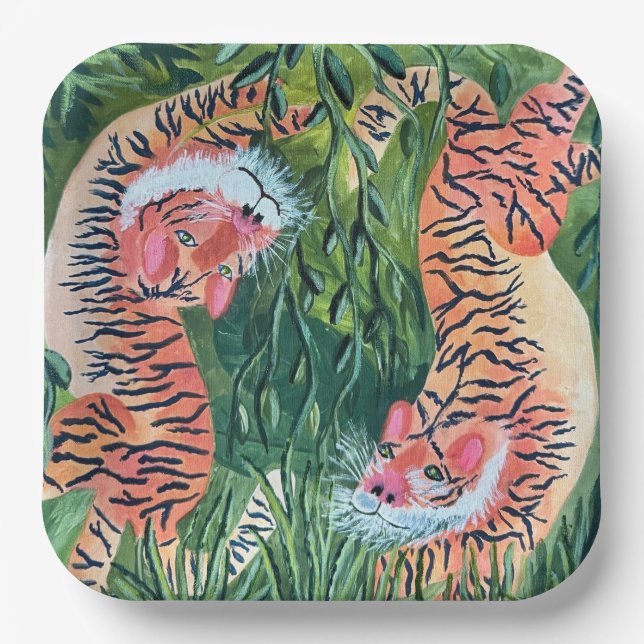 Paper plates tigers (Front)
