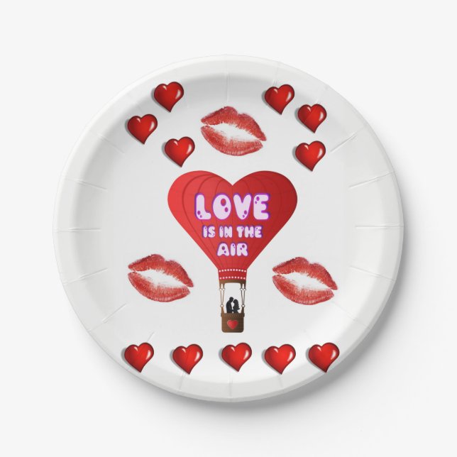 Paper plates Valentine's (Front)