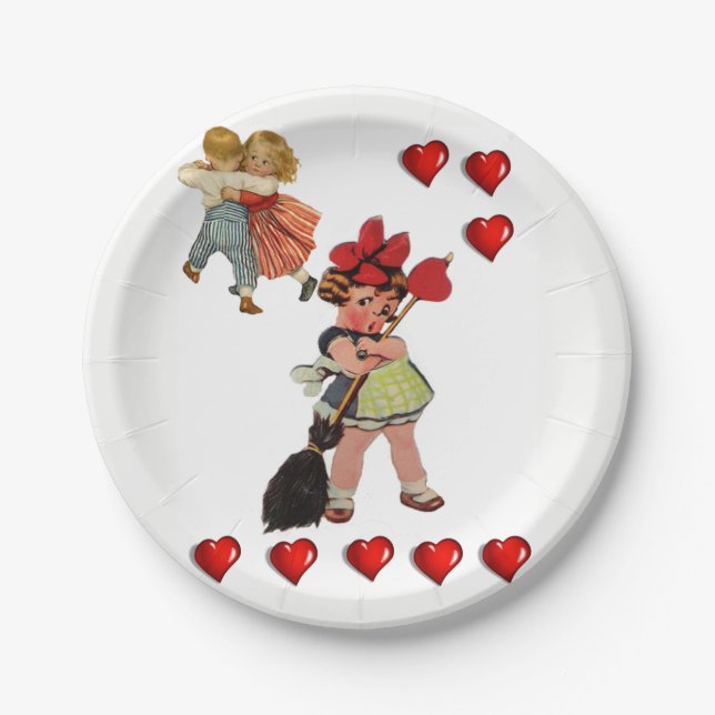 Paper plates Valentine's (Front)