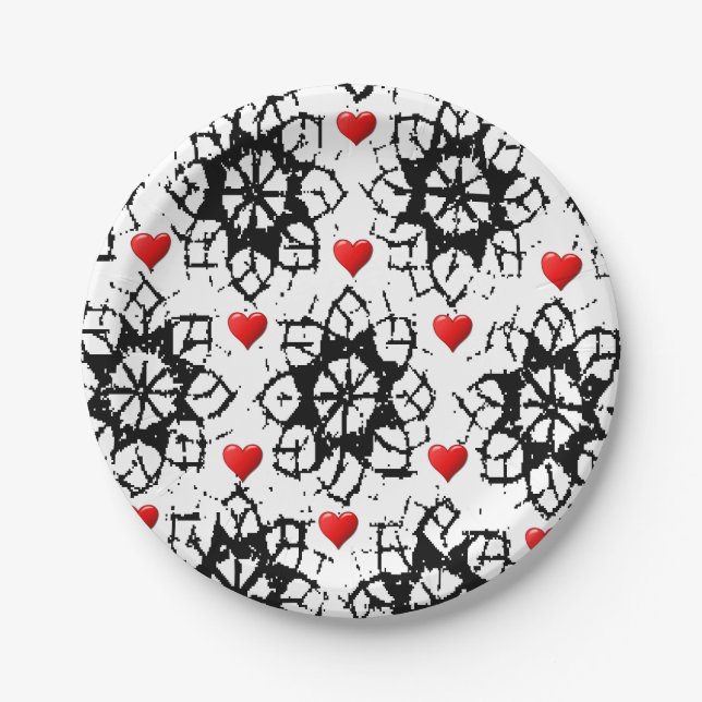 Paper plates Valentine's (Front)