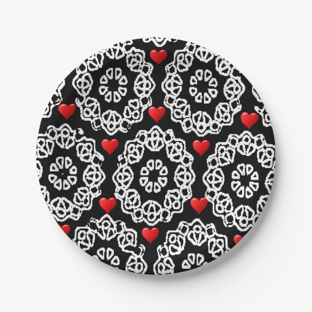Paper plates Valentine's (Front)