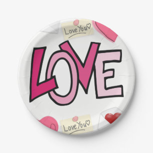 Paper plates Valentine's Day