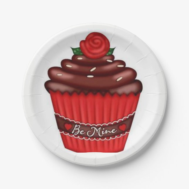 Paper plates Valentine's Day Cupcake (Front)