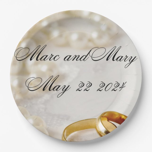 paper plates wedding customizable (Front)