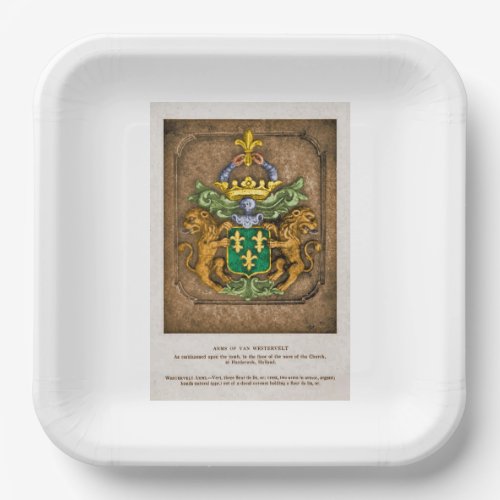 Paper Plates Westerfield Family Coat Of Arms