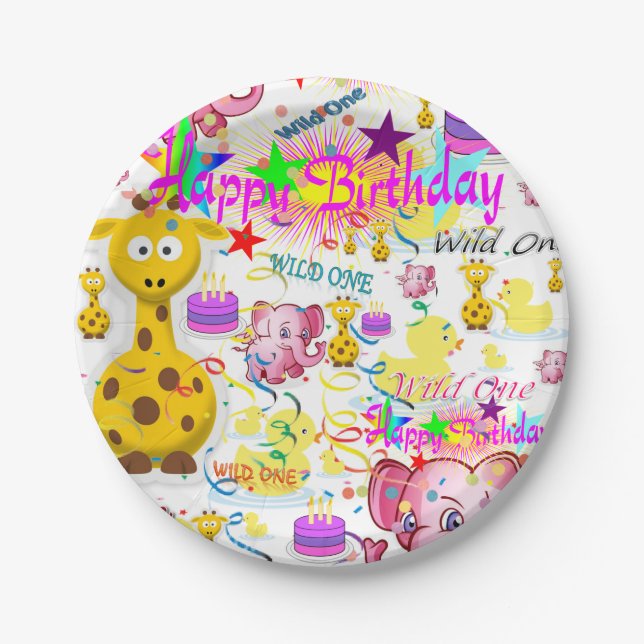Paper Plates Wild One First Birthday (Front)