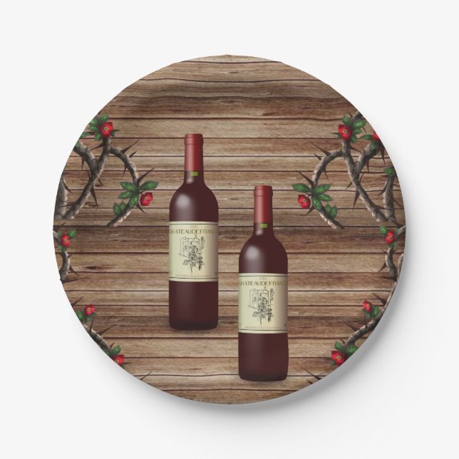 Paper plates Wine (Front)