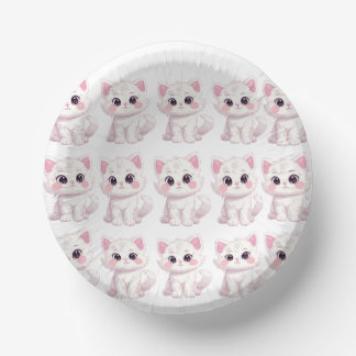 paper plates with kitty images bowls